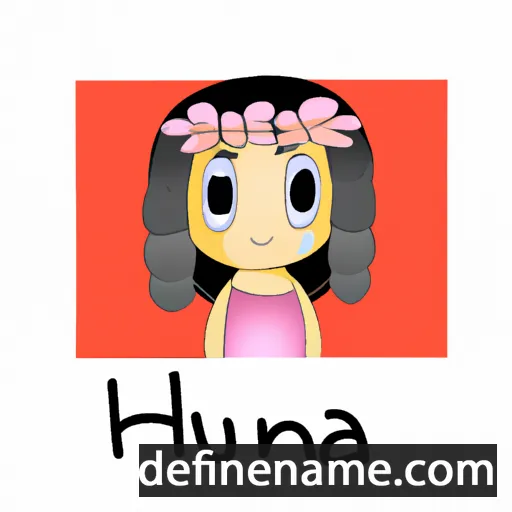 cartoon of the name Huhana