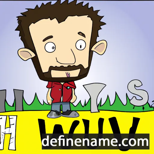 cartoon of the name Huw