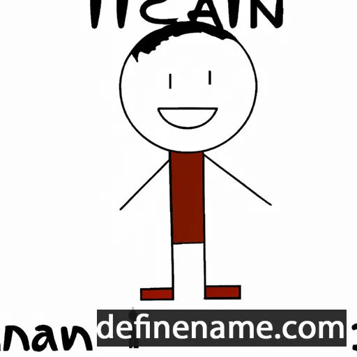 cartoon of the name Iain