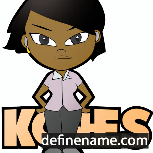 cartoon of the name Kenise