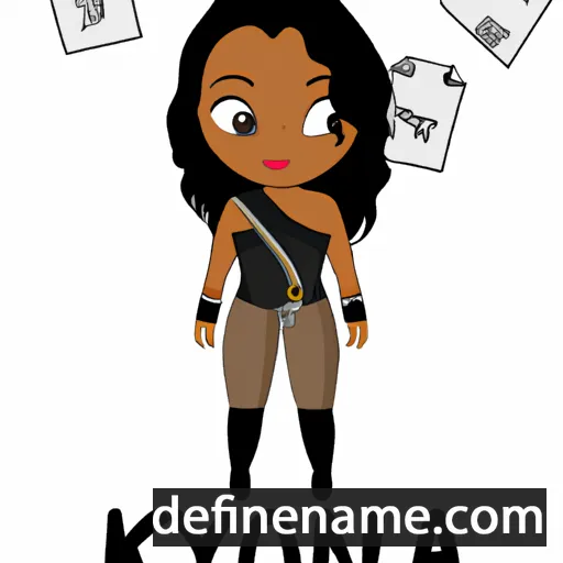 cartoon of the name Keyona