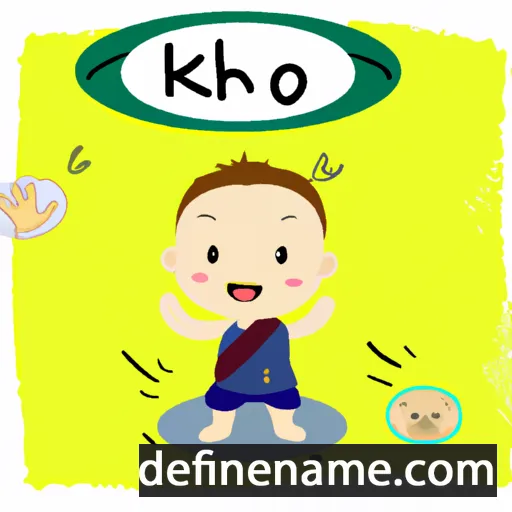 cartoon of the name Khải