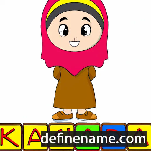 cartoon of the name Khadeejah