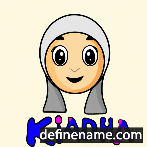 cartoon of the name Khadiza