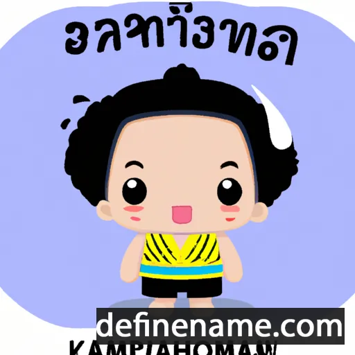 cartoon of the name Khamphan