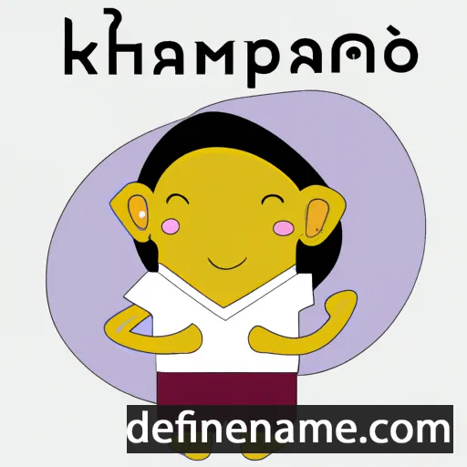 cartoon of the name Khamphone