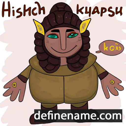 cartoon of the name Khishig-orshikh