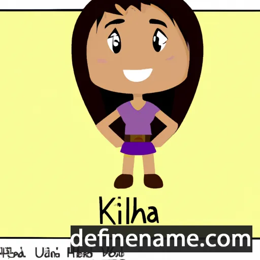 cartoon of the name Kiah