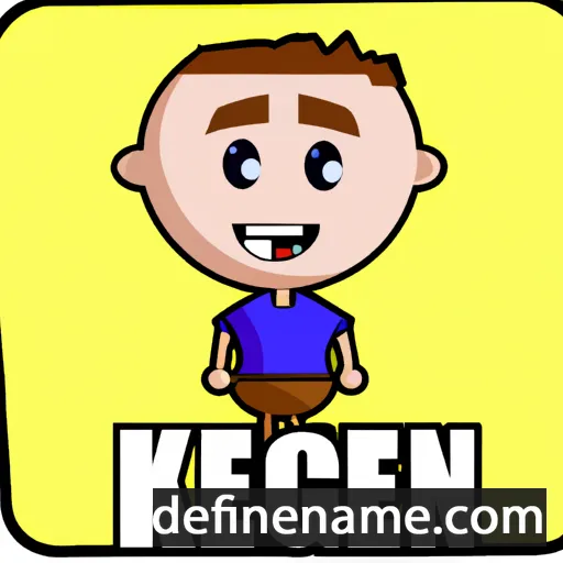 cartoon of the name Kiegan