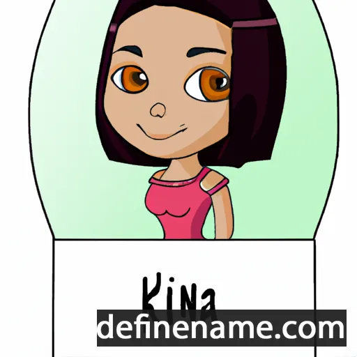 cartoon of the name Kinia