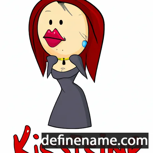 cartoon of the name Kisstine