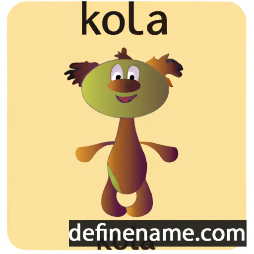 cartoon of the name Kola