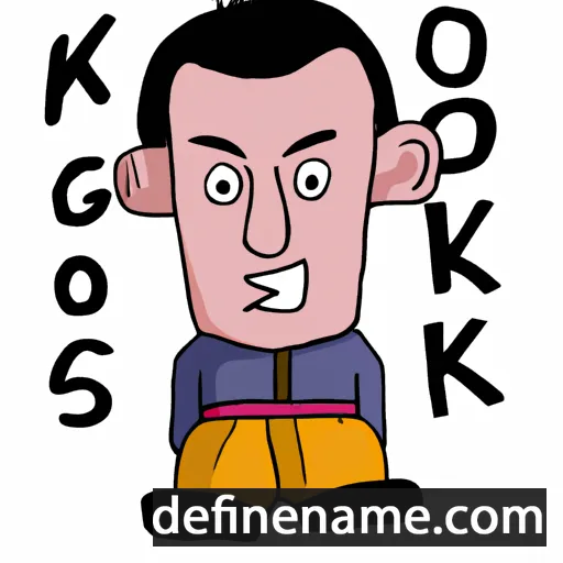 cartoon of the name Kongsak