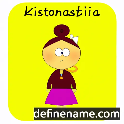 cartoon of the name Konstancija