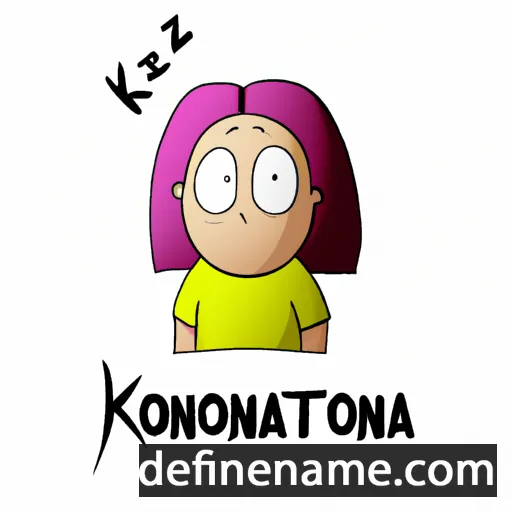 cartoon of the name Kontzeziona