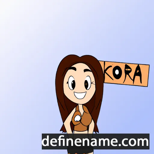 cartoon of the name Kora