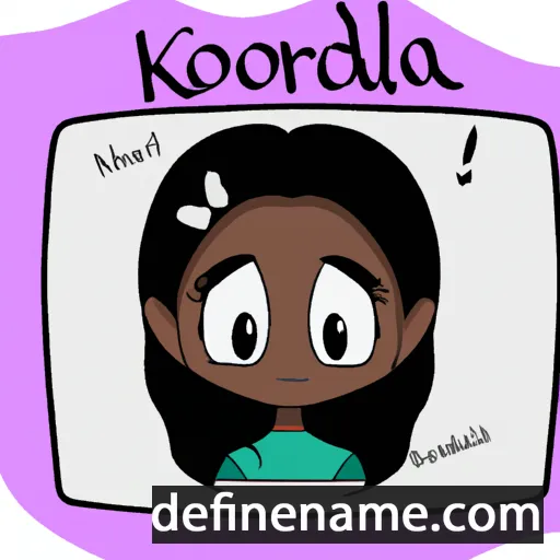 cartoon of the name Kordélia