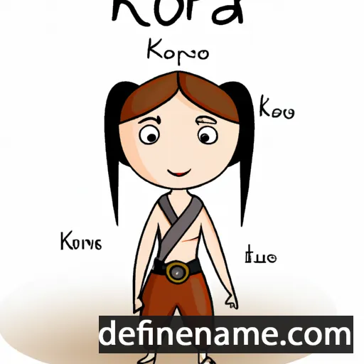 cartoon of the name Koria