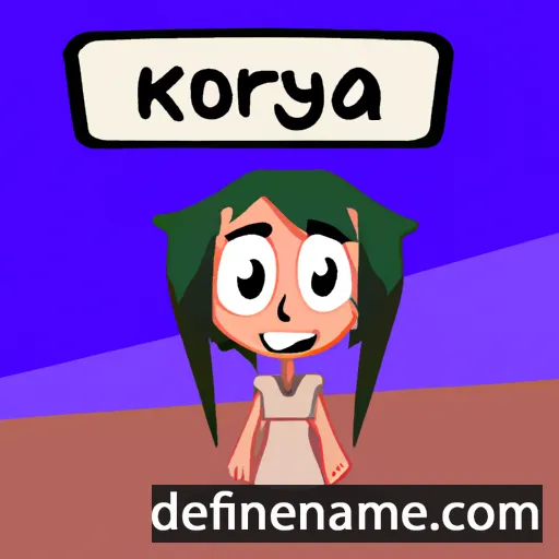 cartoon of the name Koroya