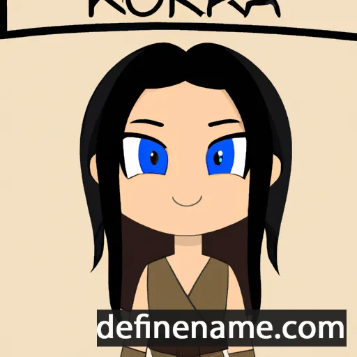 cartoon of the name Korrah