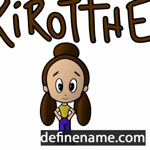 cartoon of the name Kortnie