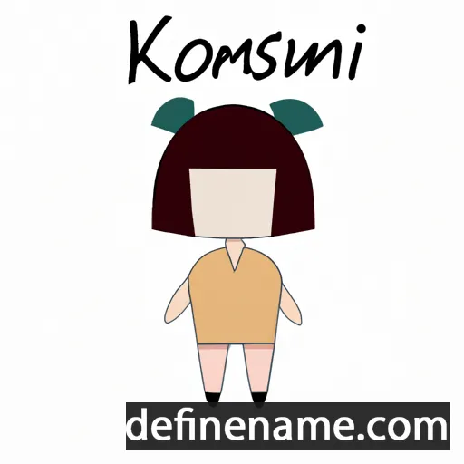 cartoon of the name Kosumi