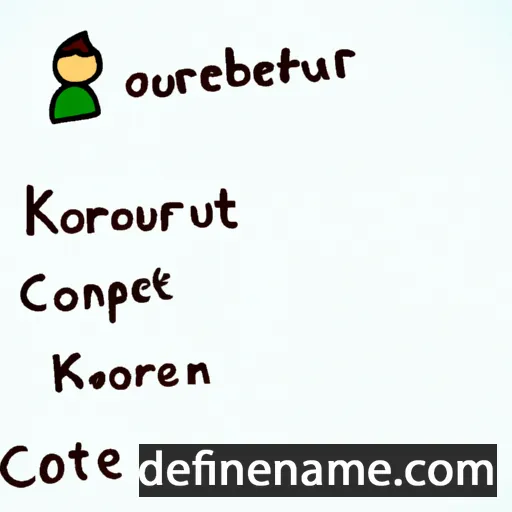 cartoon of the name Kourtenee