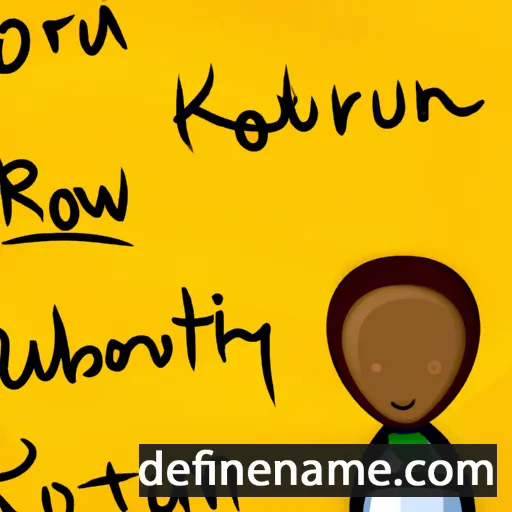 cartoon of the name Kourtni