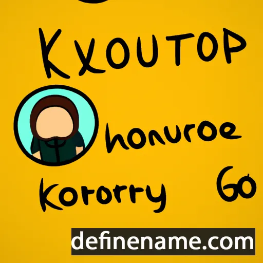 cartoon of the name Kourtny