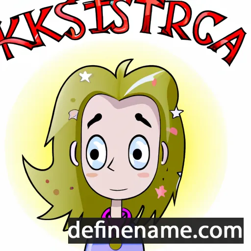 cartoon of the name Kristacia