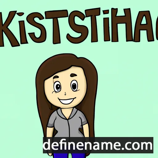 cartoon of the name Kristeena