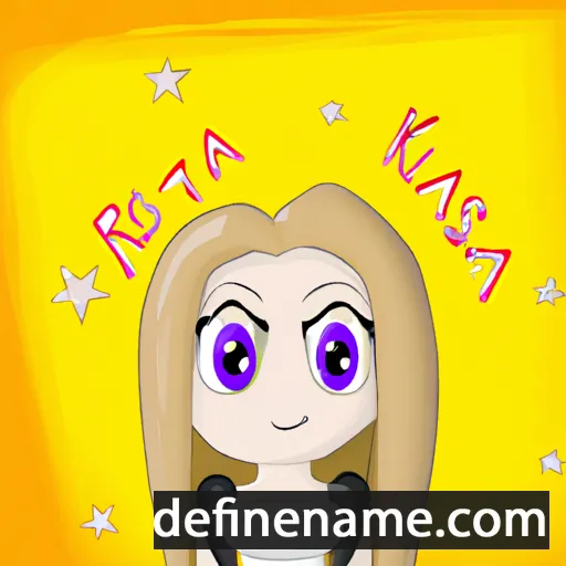 cartoon of the name Krysta