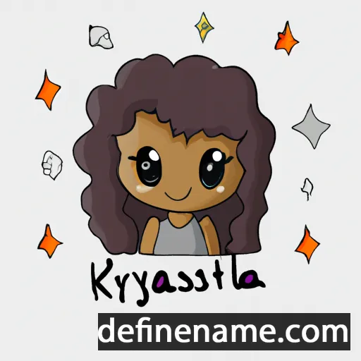 cartoon of the name Krystella