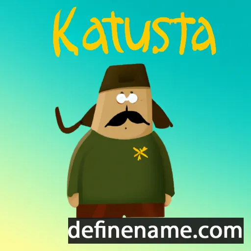 cartoon of the name Kustav