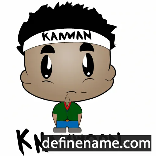 cartoon of the name Kwamarion