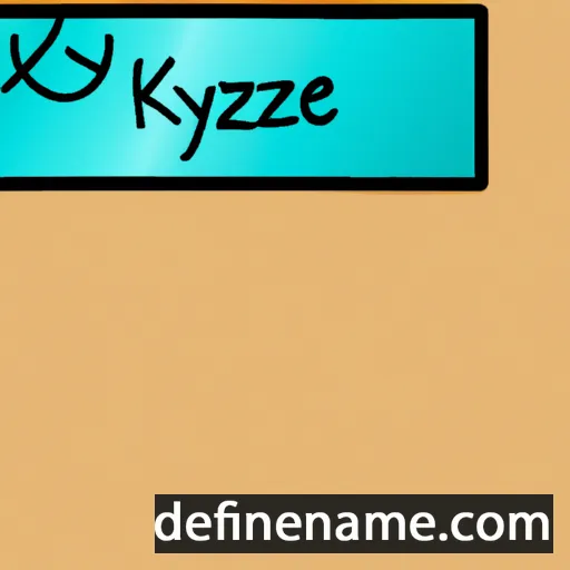 cartoon of the name Kynzie