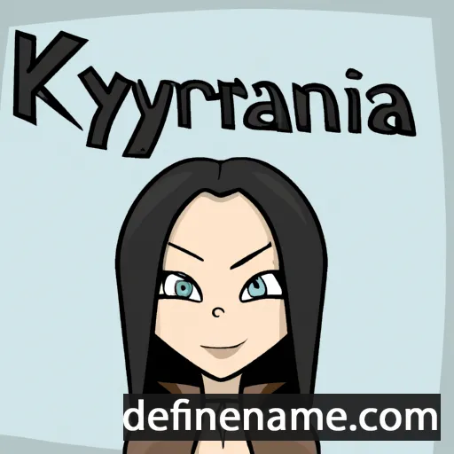 cartoon of the name Kyriana