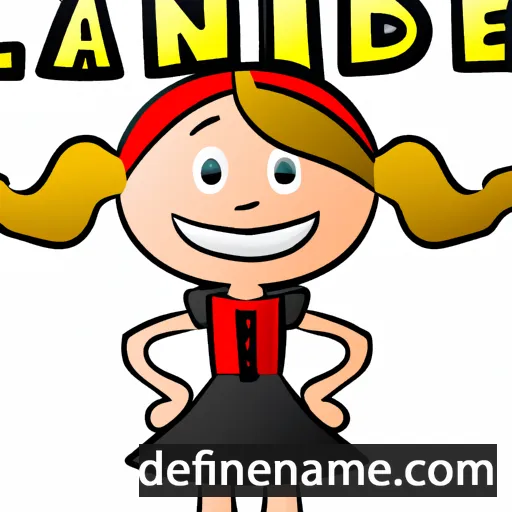 cartoon of the name Lainde