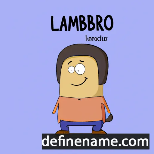 cartoon of the name Lambros