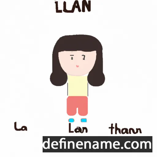 cartoon of the name Lananh