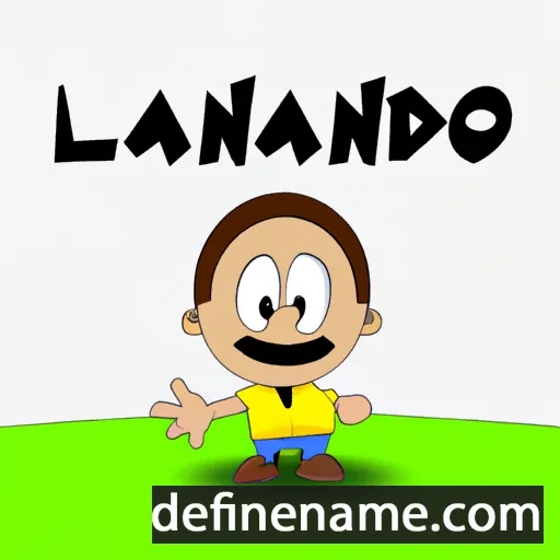 cartoon of the name Landinho