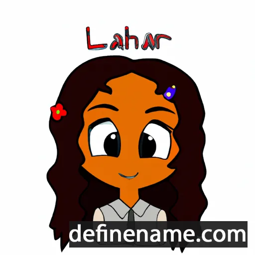 cartoon of the name Lariah