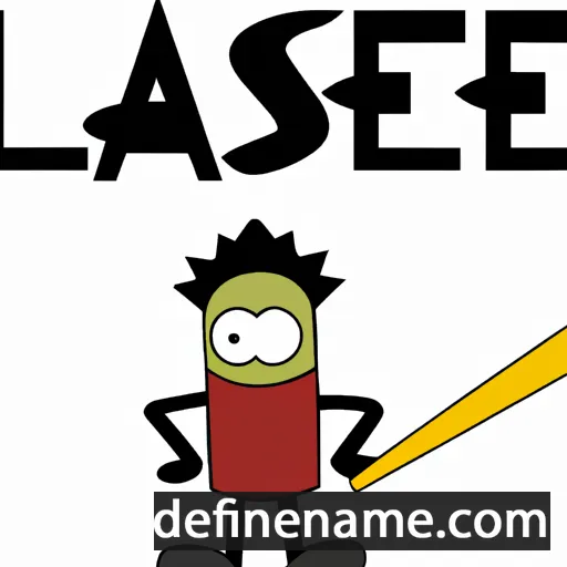 cartoon of the name Lasèr