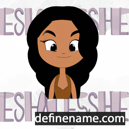 cartoon of the name Lashelle