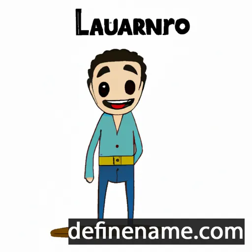 cartoon of the name Laureano