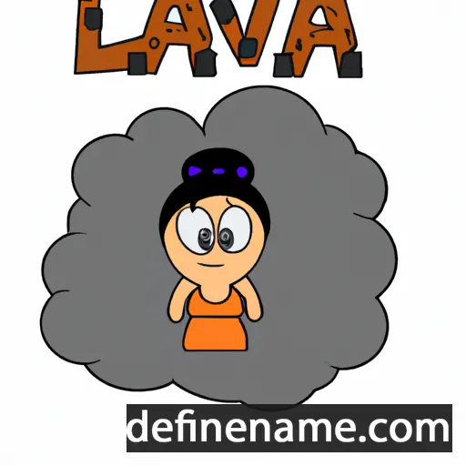 cartoon of the name Lava