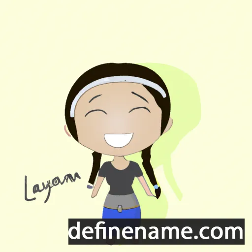 cartoon of the name Layana