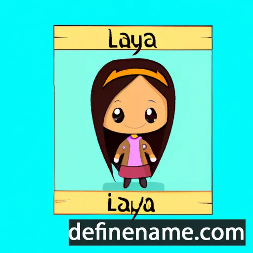 cartoon of the name Layna