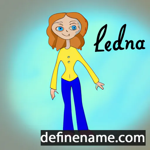 cartoon of the name Ledina