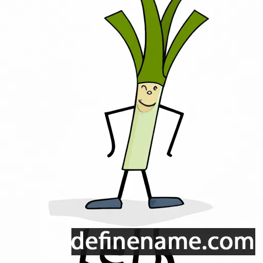 cartoon of the name Leek